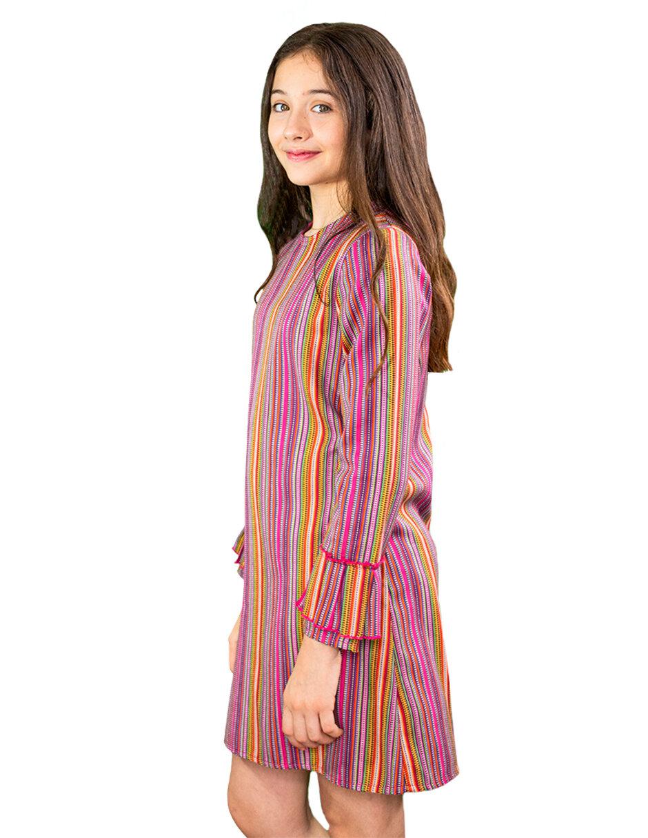 Vestido manga regular para niña 4