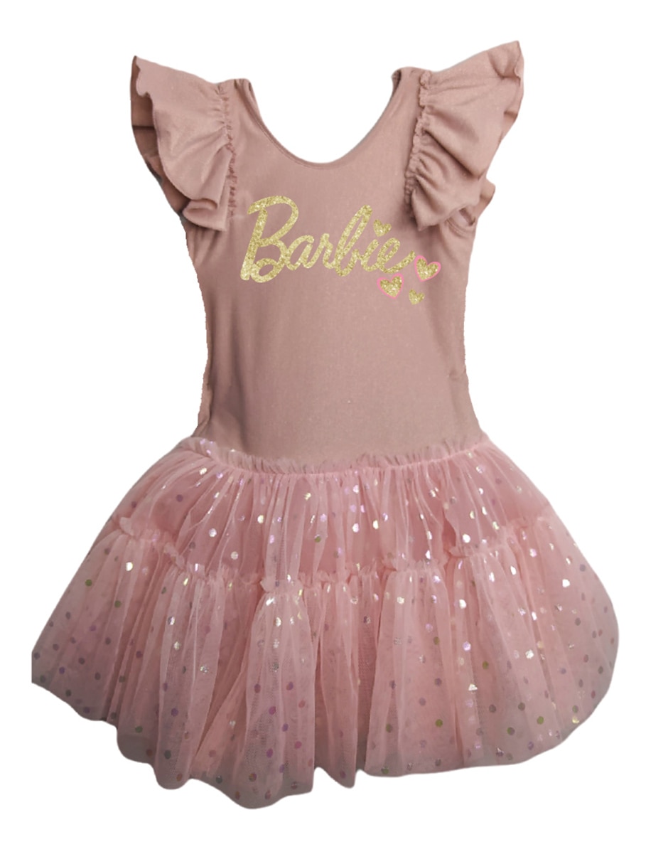 O después oro masilla Vestido Barbie manga mariposa para niña | Liverpool.com.mx