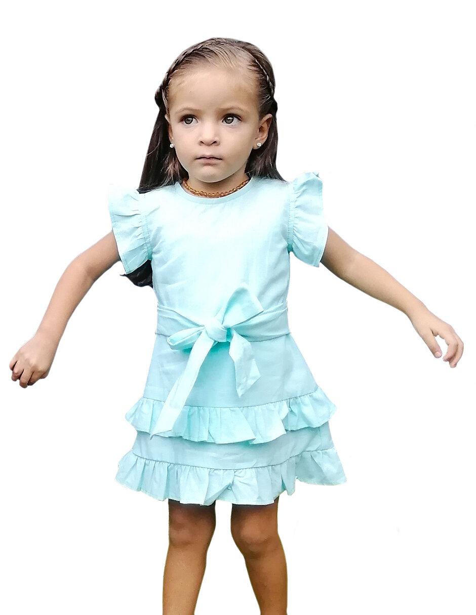 Vestido manga volantes para niña Vestido manga volantes para niña