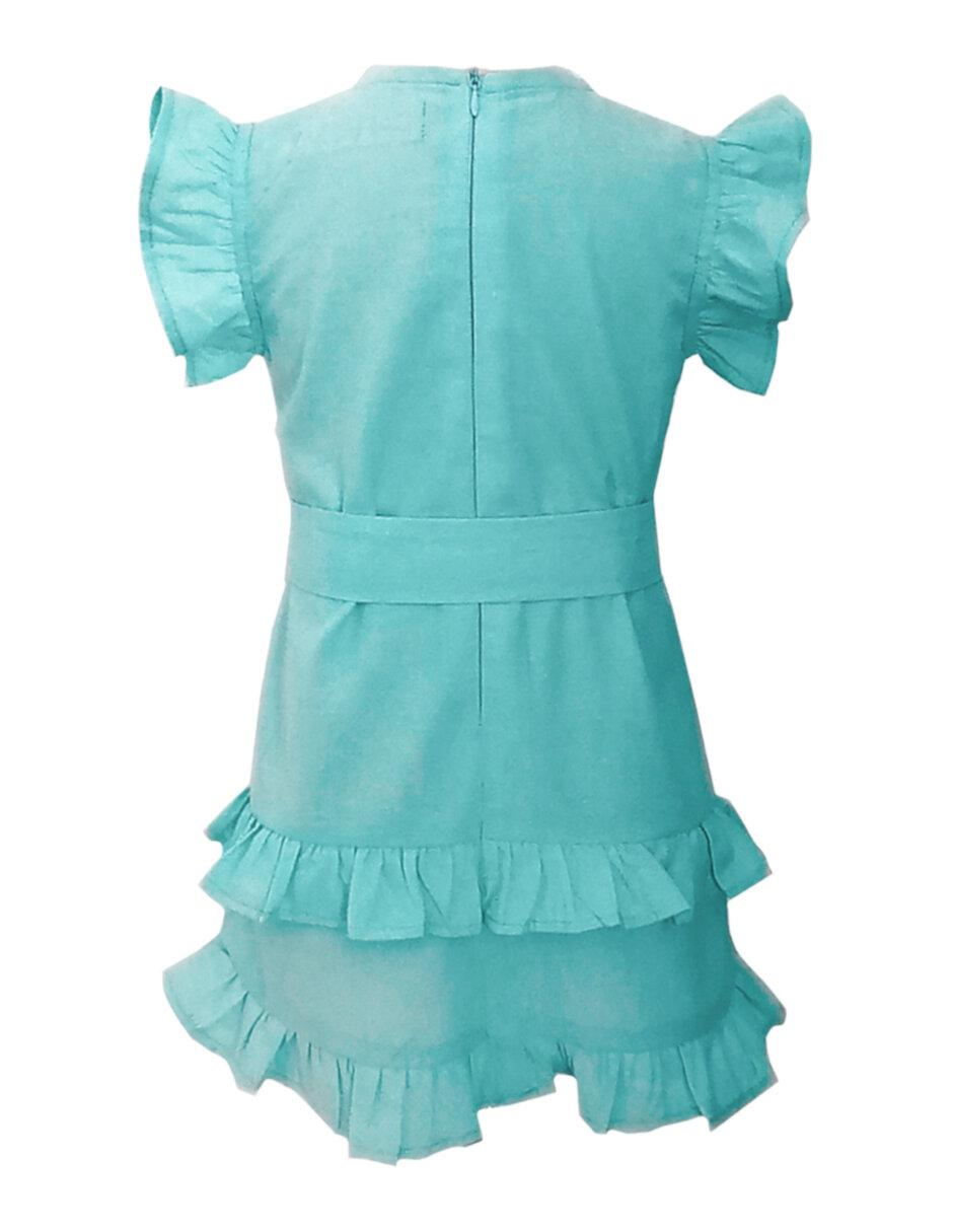 Vestido manga volantes para niña 2