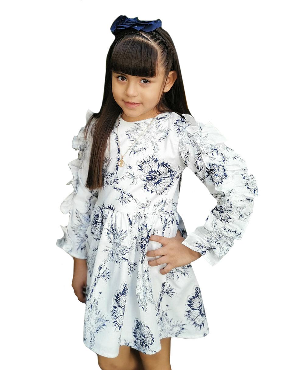Vestido manga volantes para niña Vestido manga volantes para niña