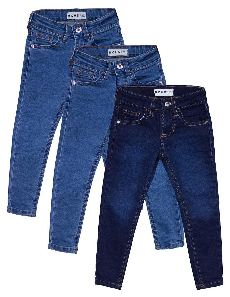 Set de jeans skinny Mchk lavado claro para niña