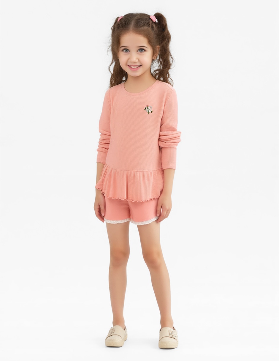 Playera manga larga para niña Playera manga larga para niña