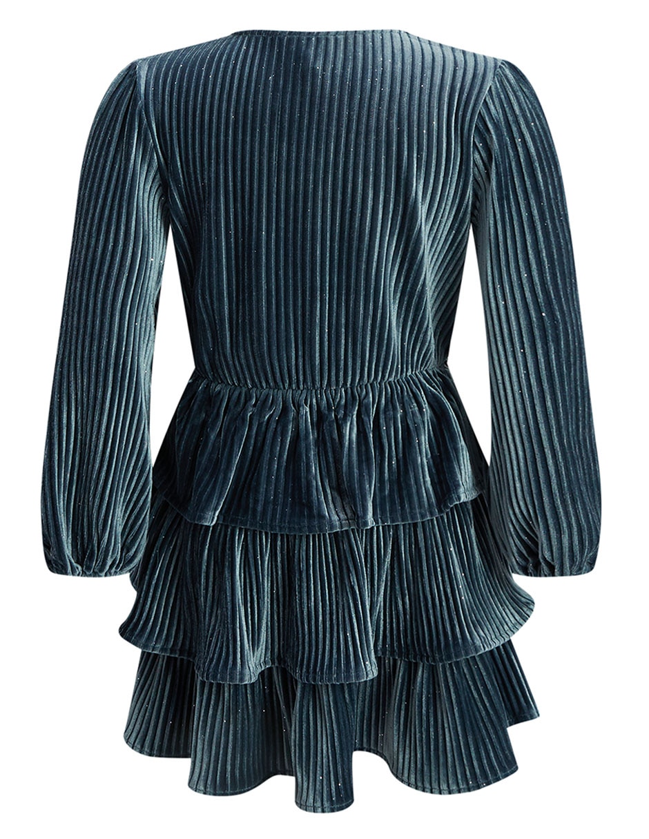 Vestido manga regular para niña 3