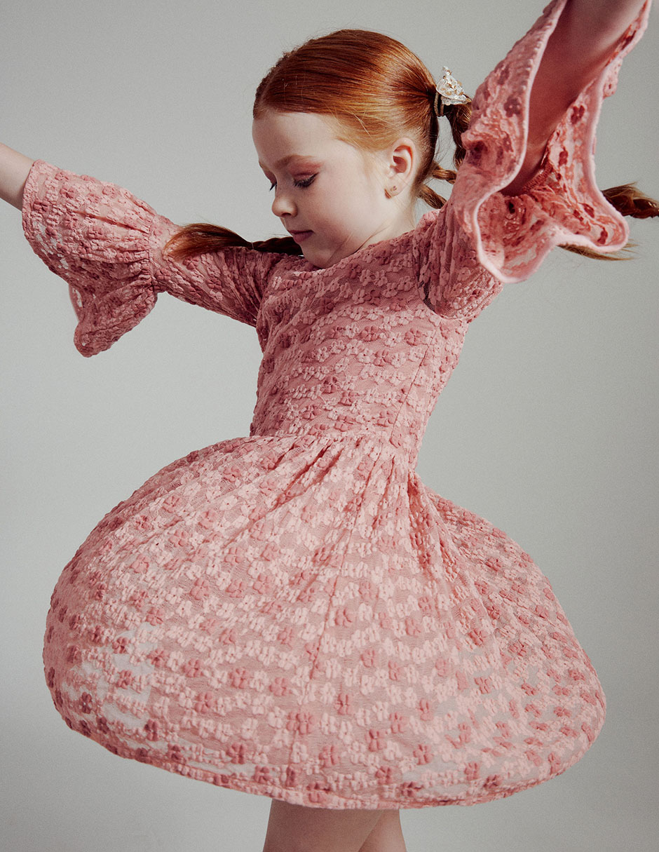 Vestido manga amplia para niña 2