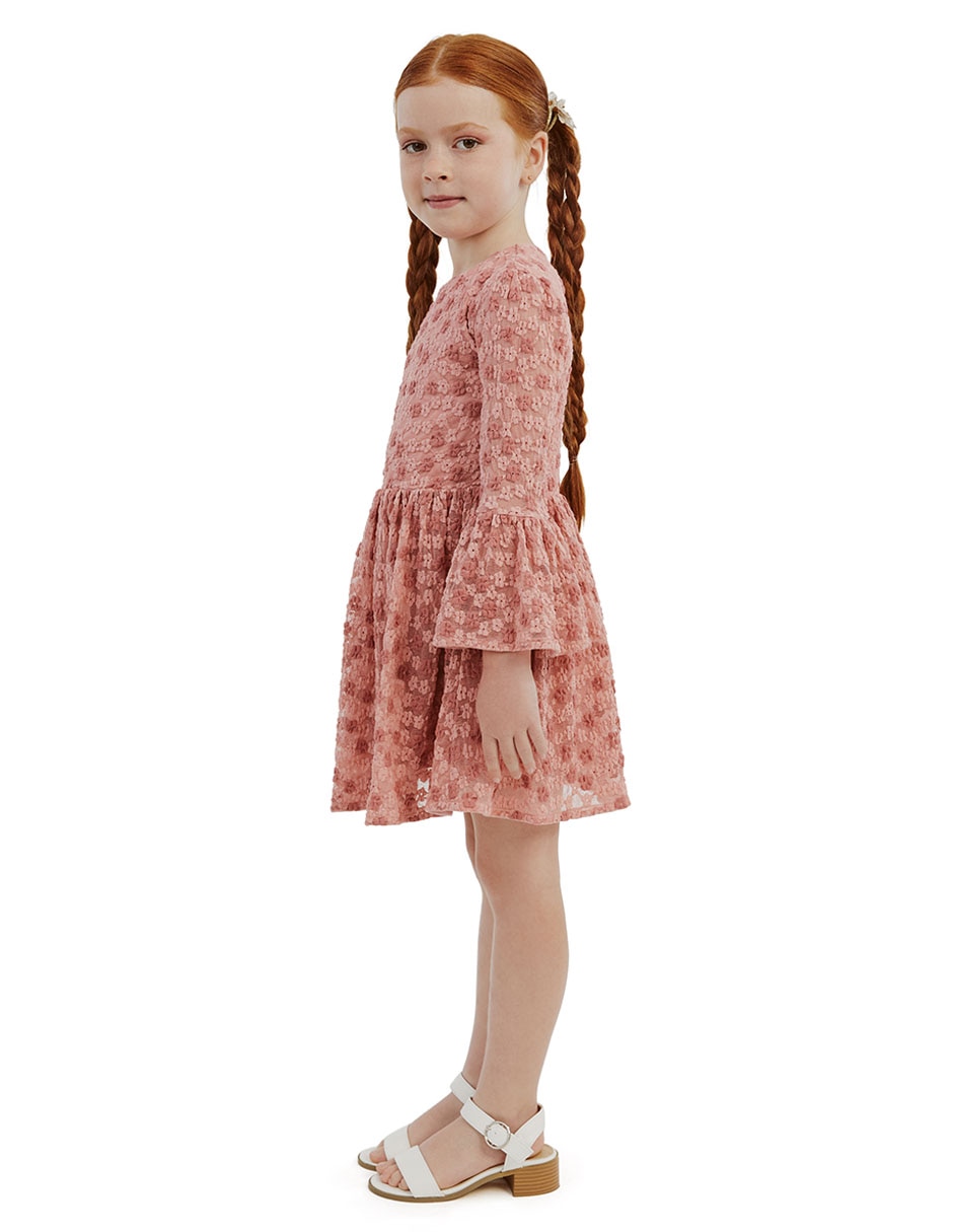 Vestido manga amplia para niña 3