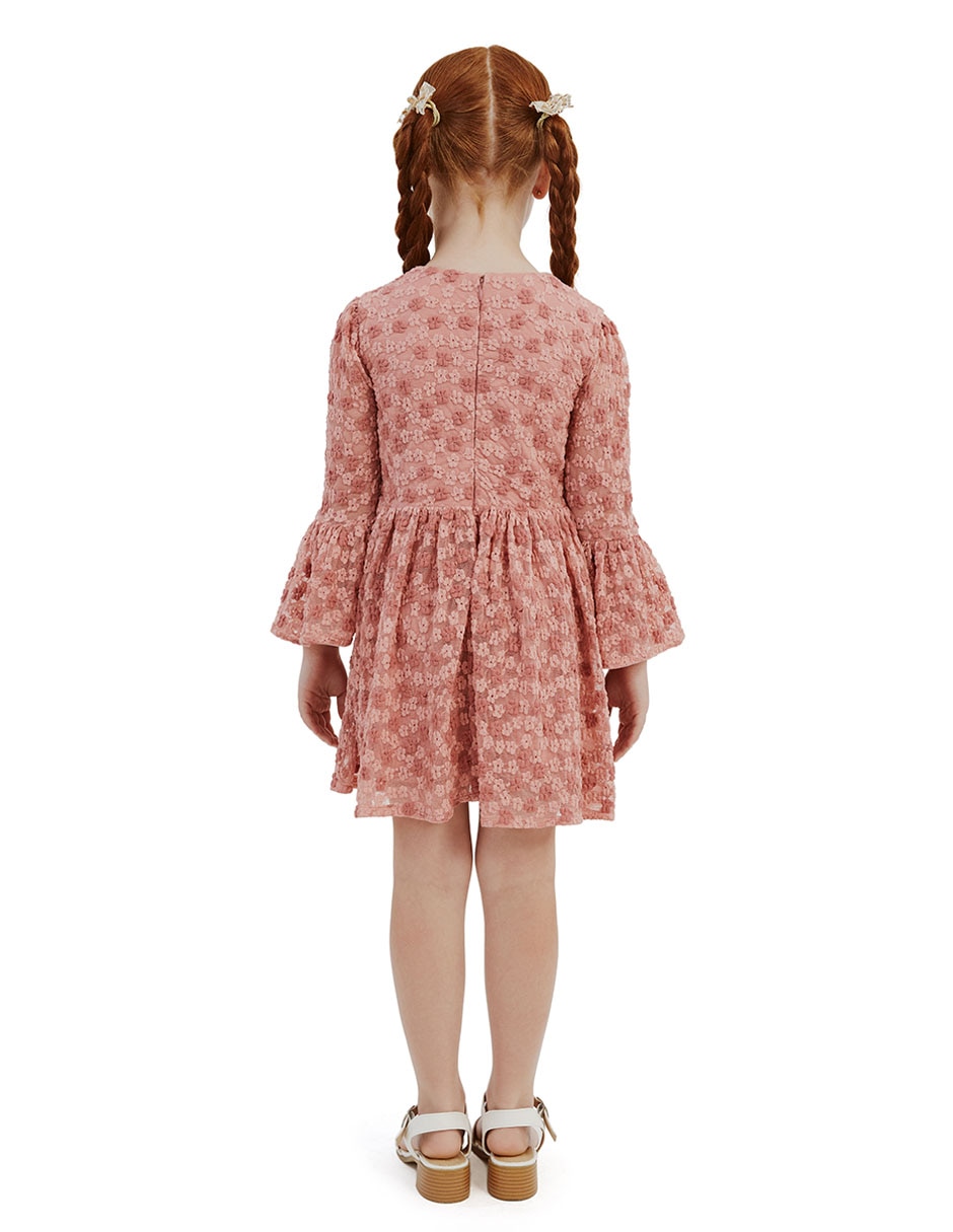 Vestido manga amplia para niña 4