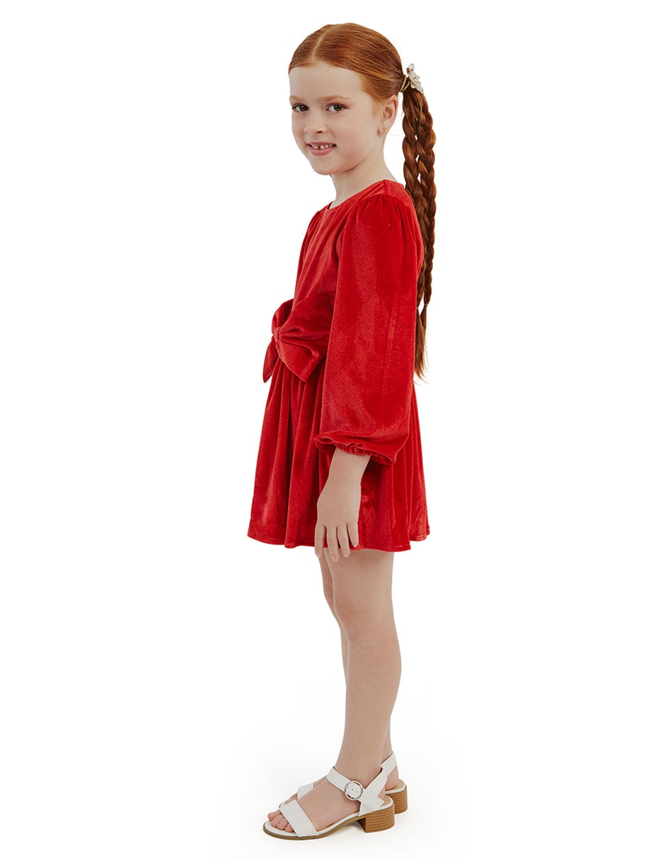 Vestido manga globo para niña 5