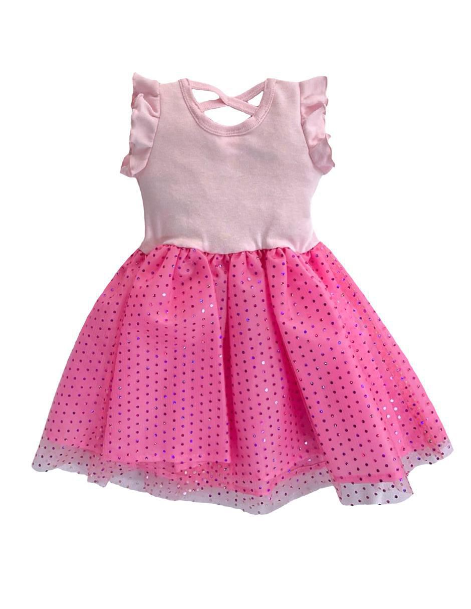 Vestido manga volantes para niña 4