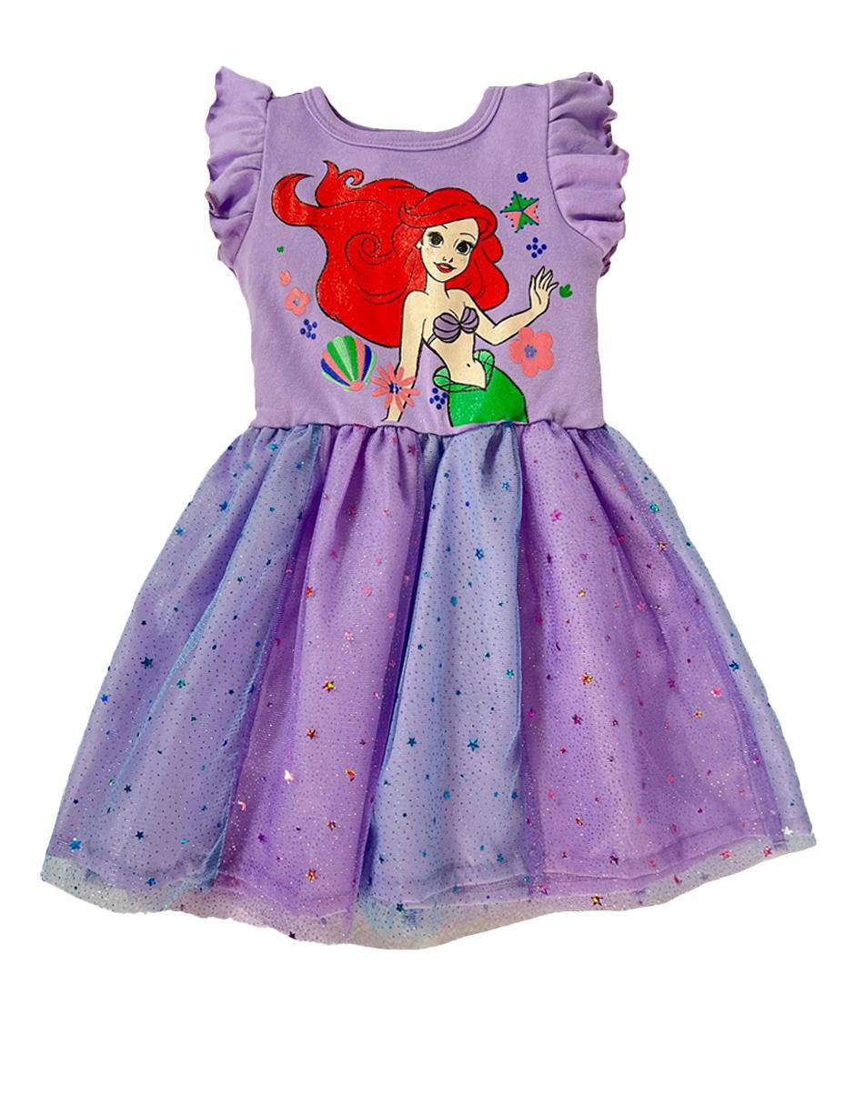 Vestido Princesas manga volantes para niña