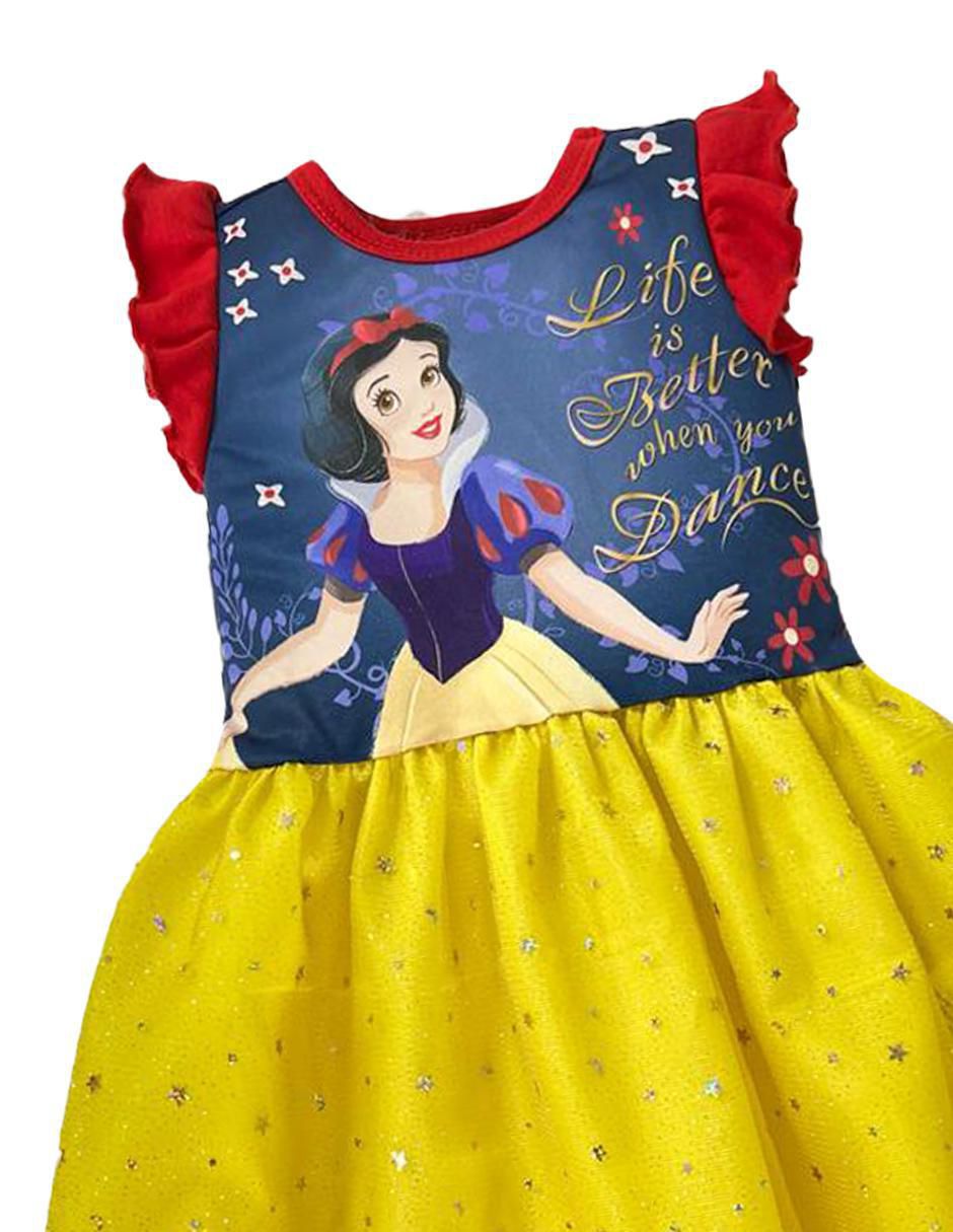 Vestido Princesas manga volantes para niña 2