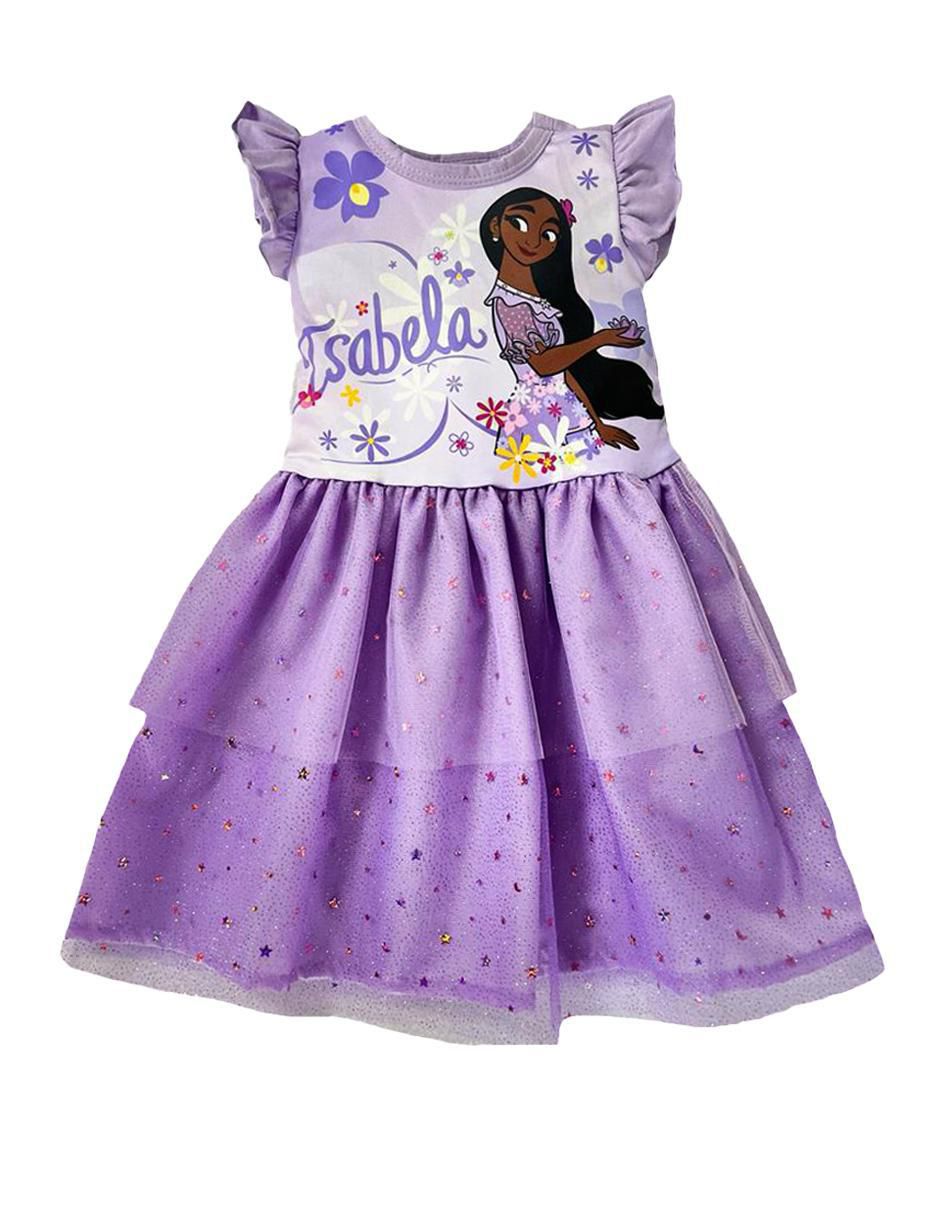 Vestido manga volantes para niña 8