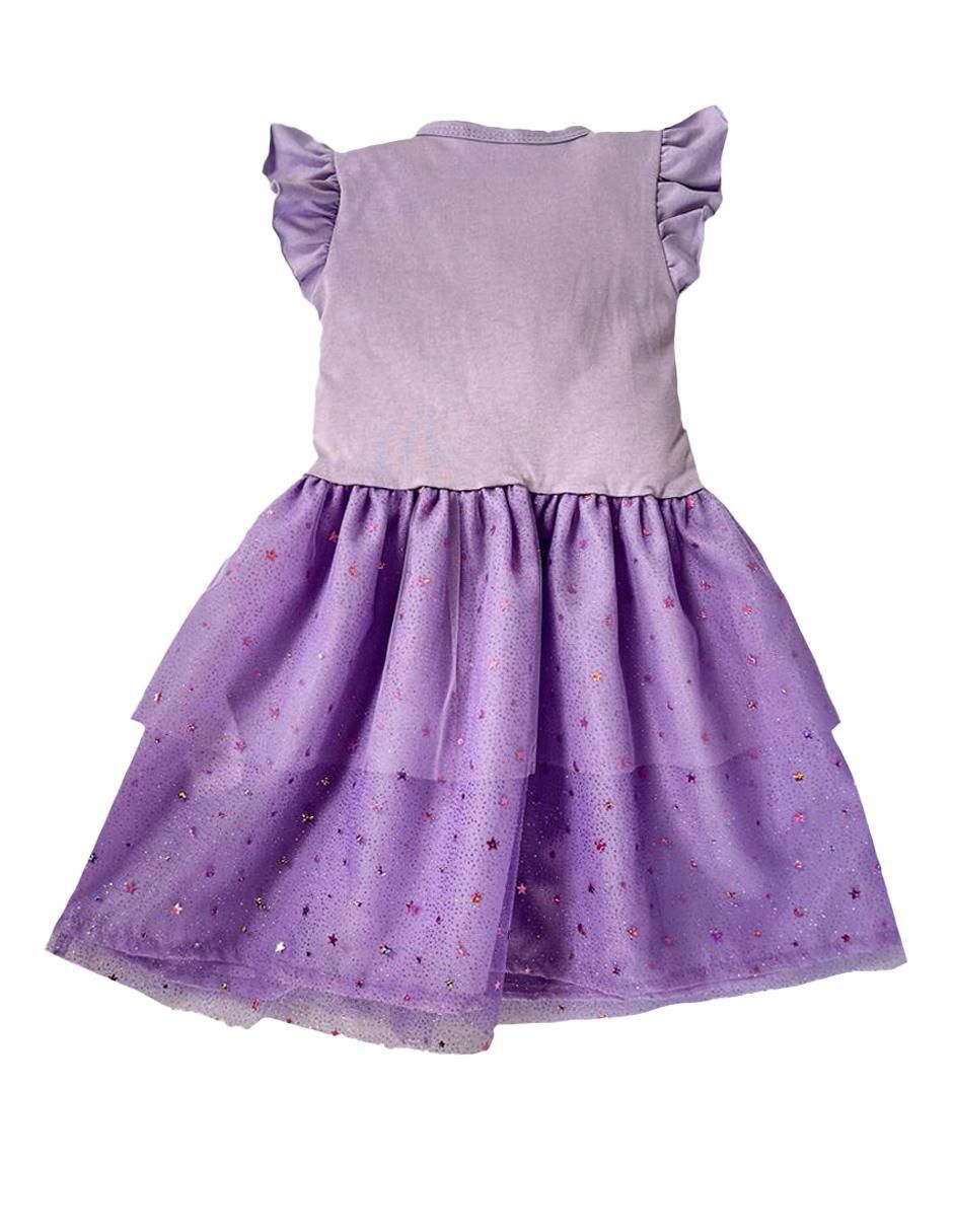 Vestido manga volantes para niña 10