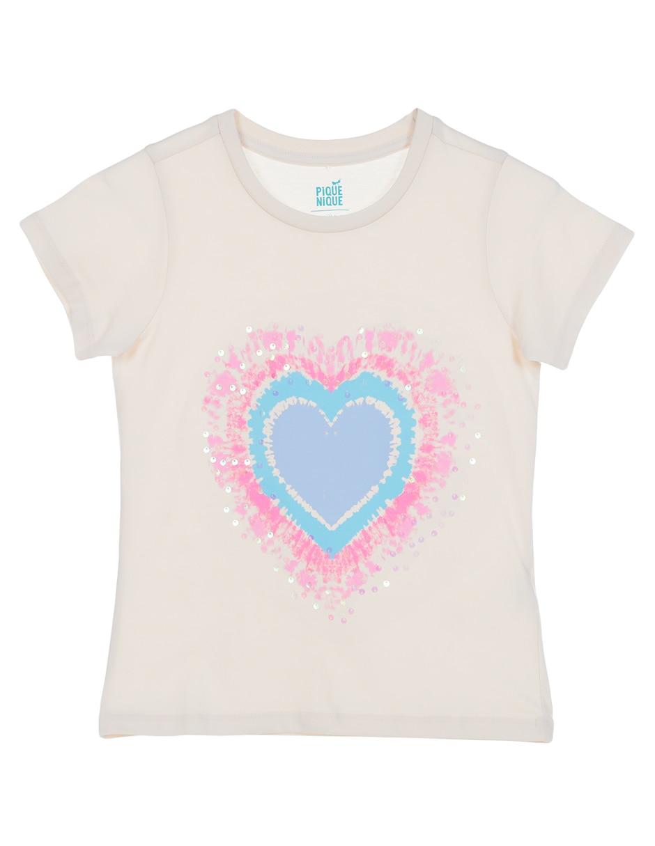 Playera manga corta para niña