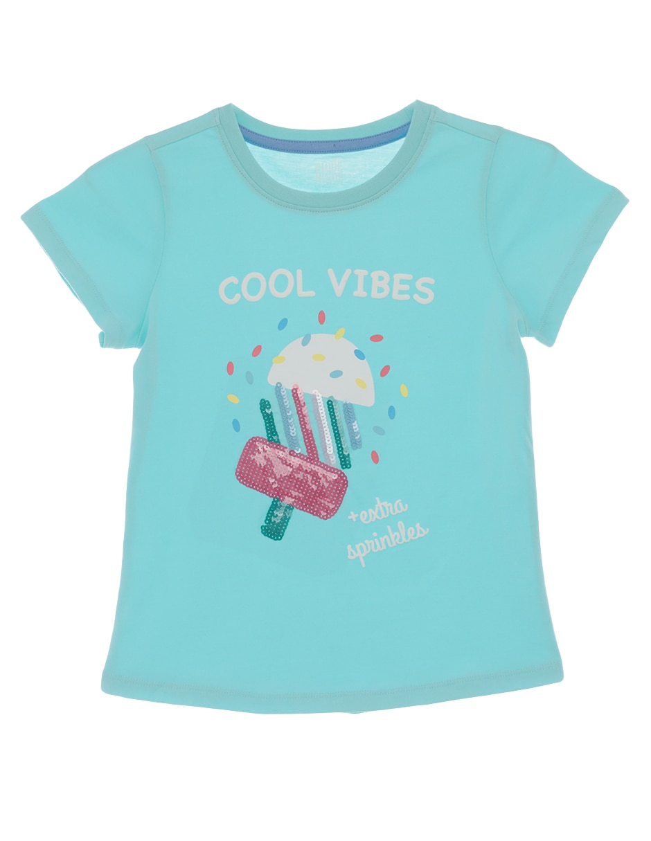 Playera manga corta para niña