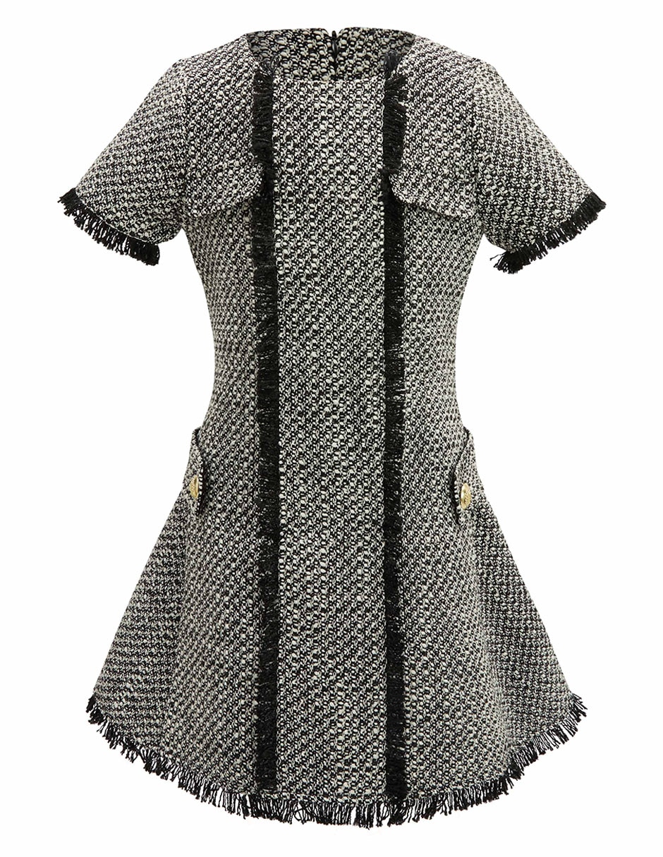 Vestido manga regular para niña