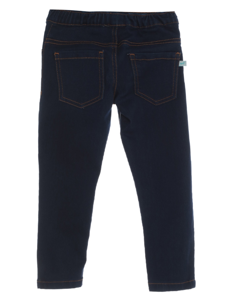 Jeans slim lavado obscuro para niña 2