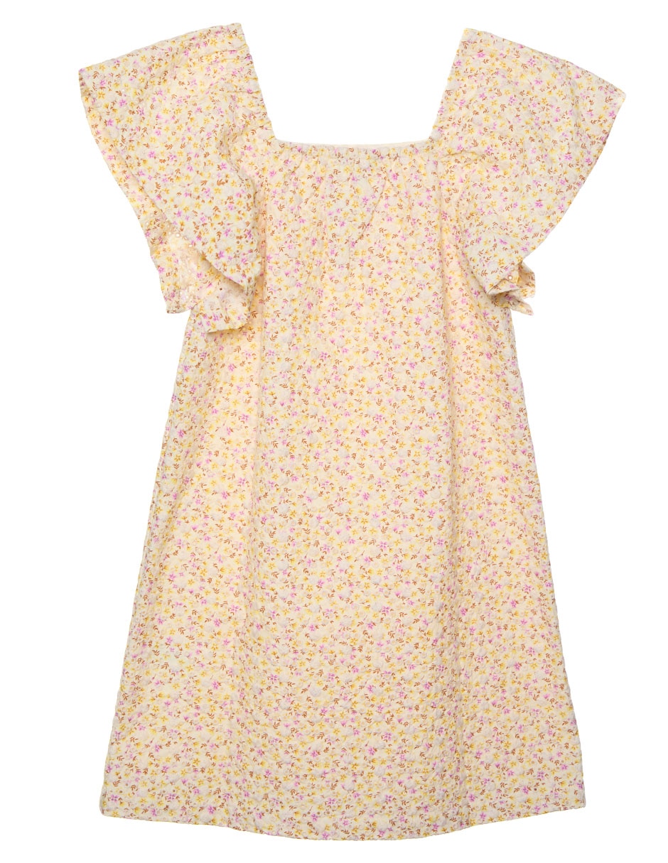 Vestido manga volantes para niña 2