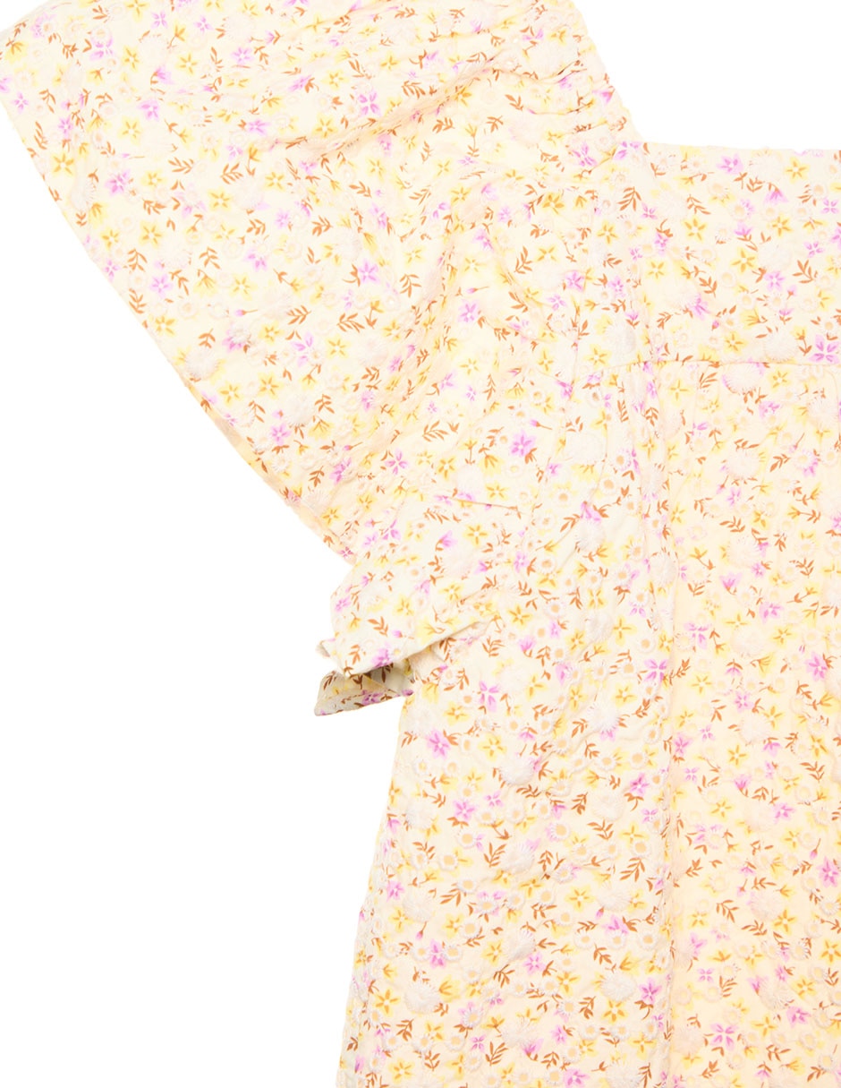Vestido manga volantes para niña 3