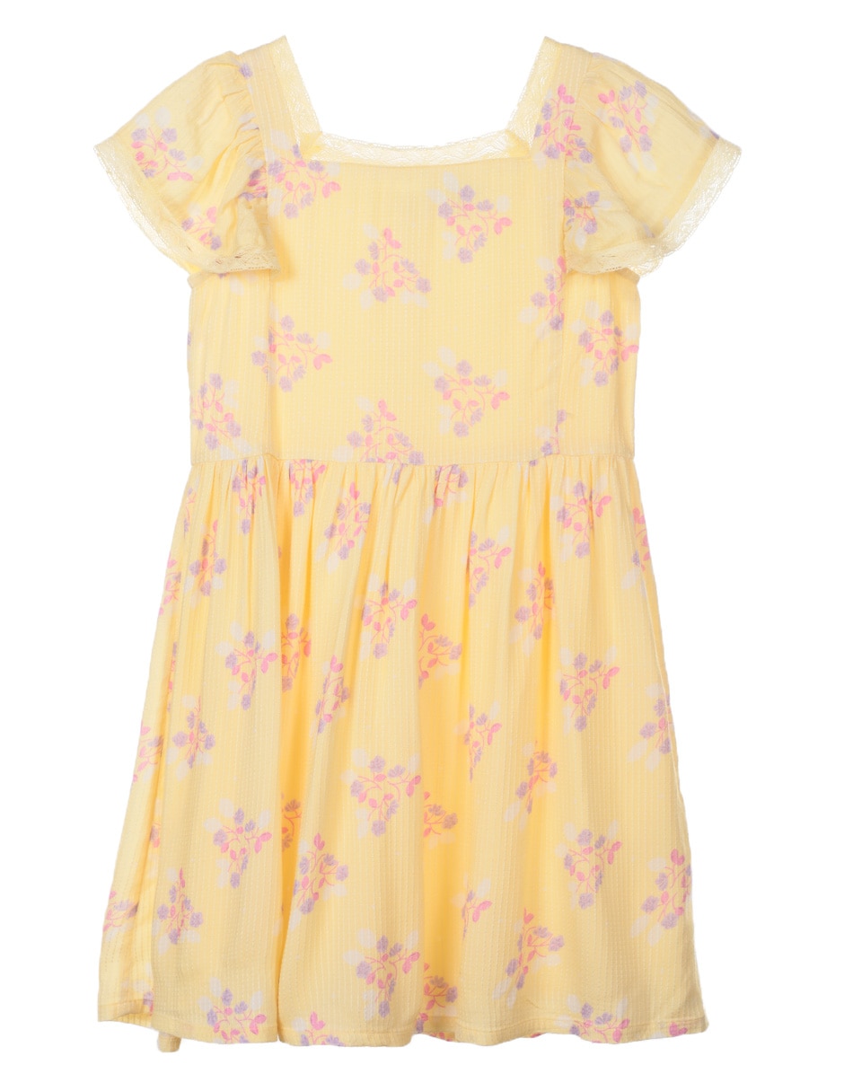 Vestido manga mariposa para niña Vestido manga mariposa para niña