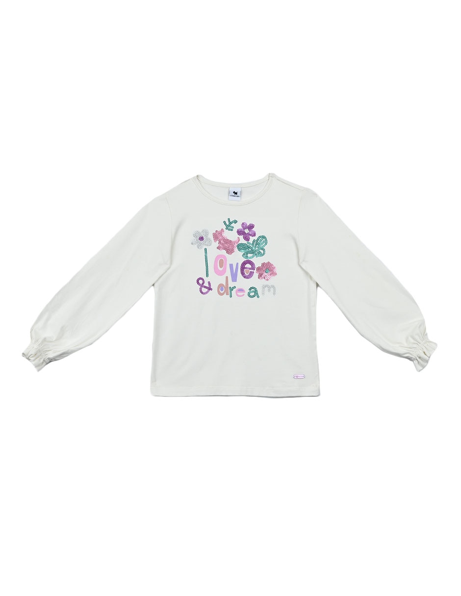 Playera manga larga para niña 1