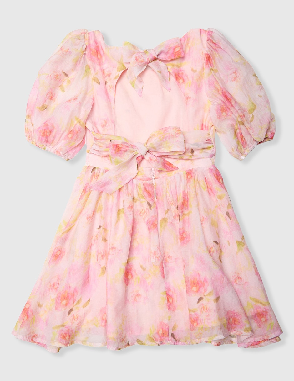 Vestido manga globo para niña 2