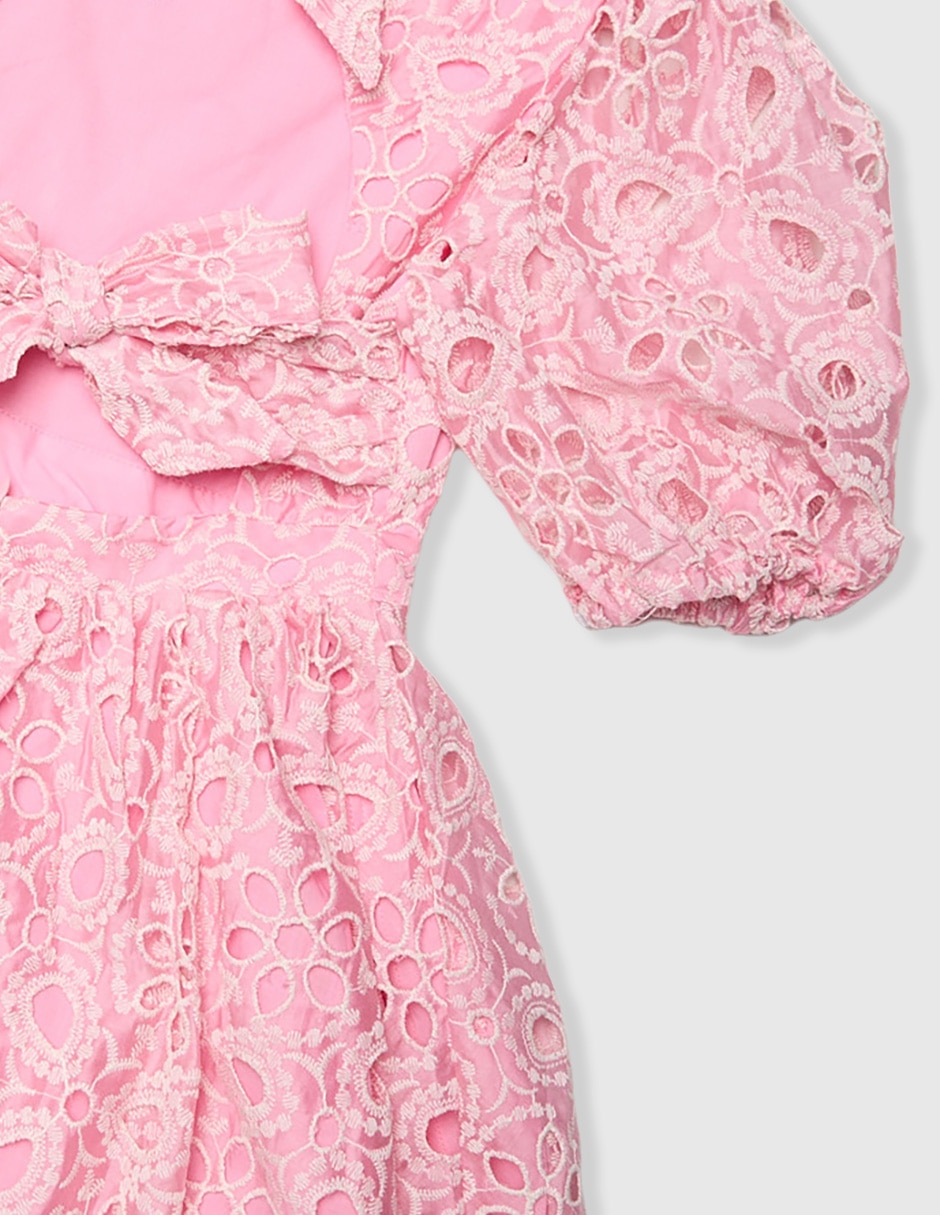 Vestido manga globo para niña 3
