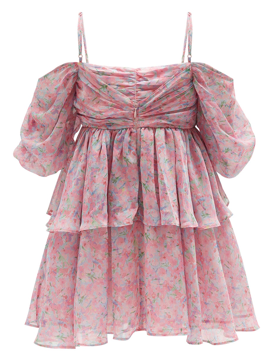 Vestido manga globo para niña 1