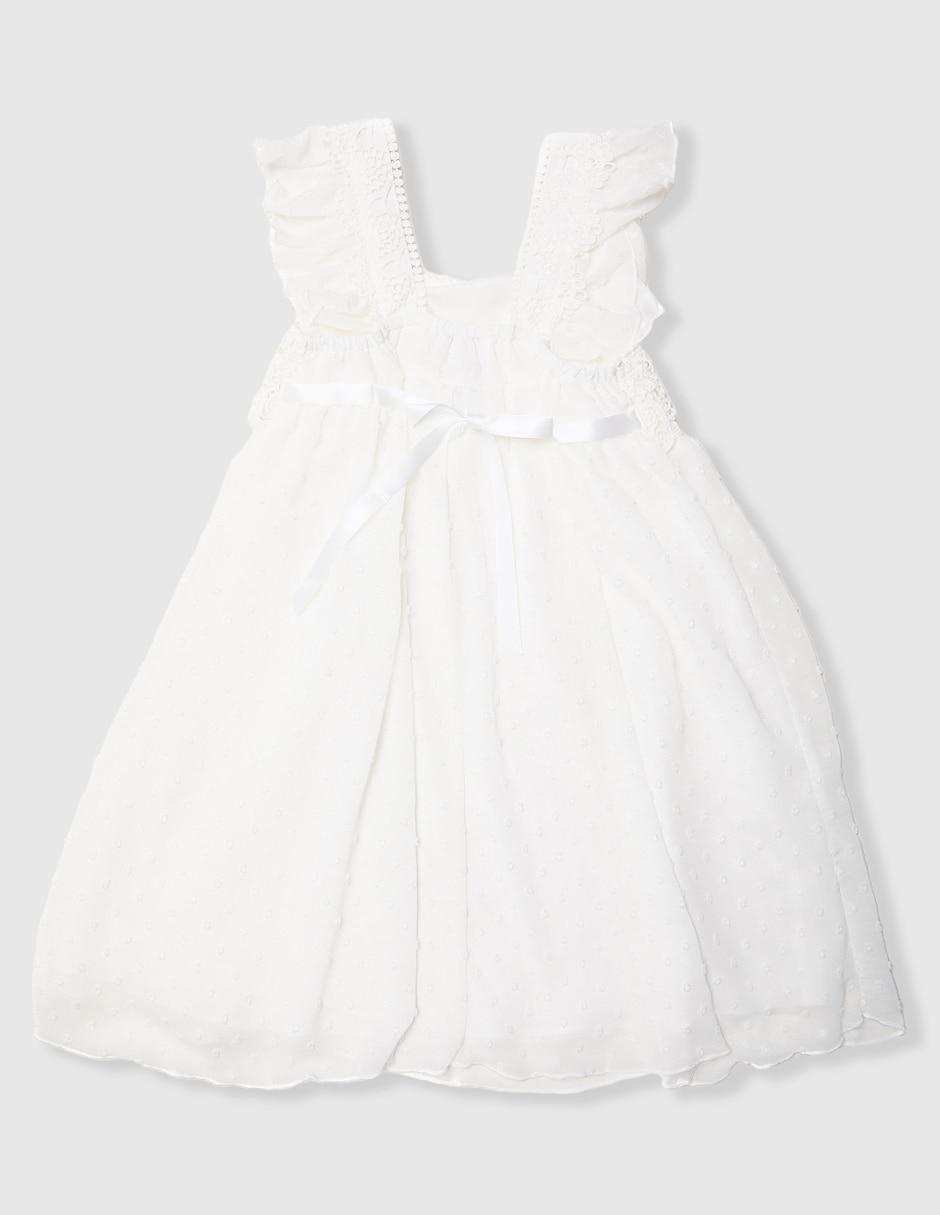 Vestido manga mariposa para niña 2