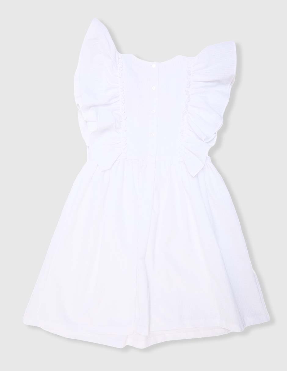 Vestido manga mariposa para niña 2