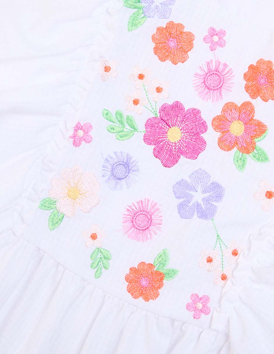 Vestido manga mariposa para niña 3