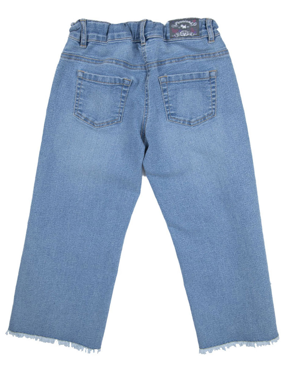 Jeans cargo straight Pimmy deslavado para niña 2