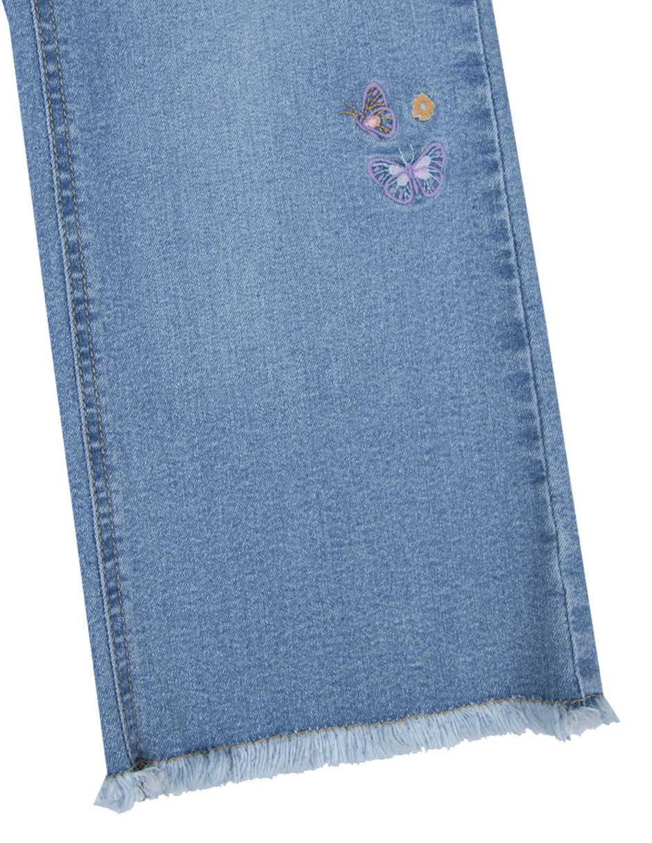 Jeans cargo straight Pimmy deslavado para niña 3