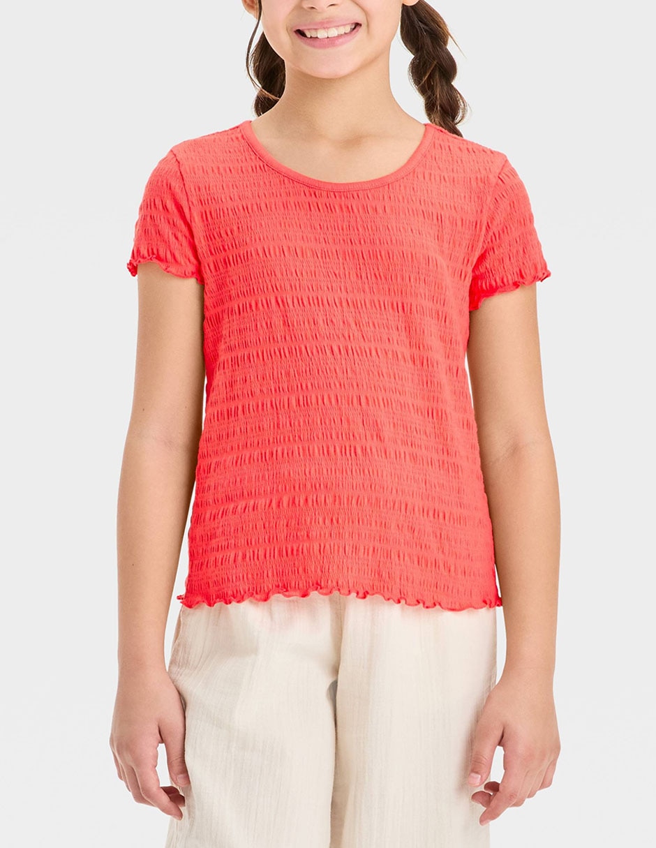 Playera manga corta para niña Playera manga corta para niña
