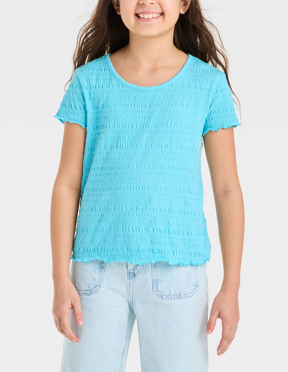 Playera manga corta para niña