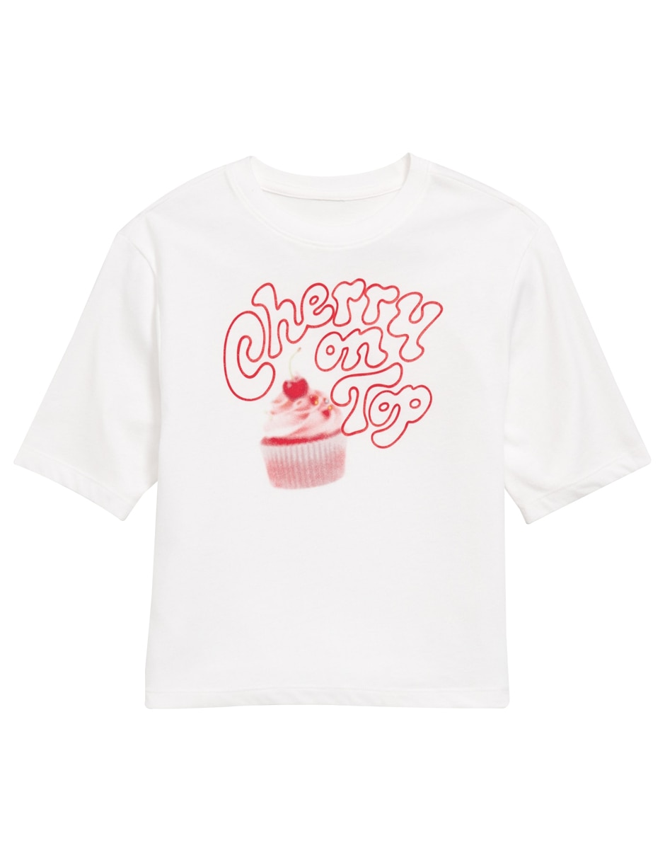 Playera manga corta para niña