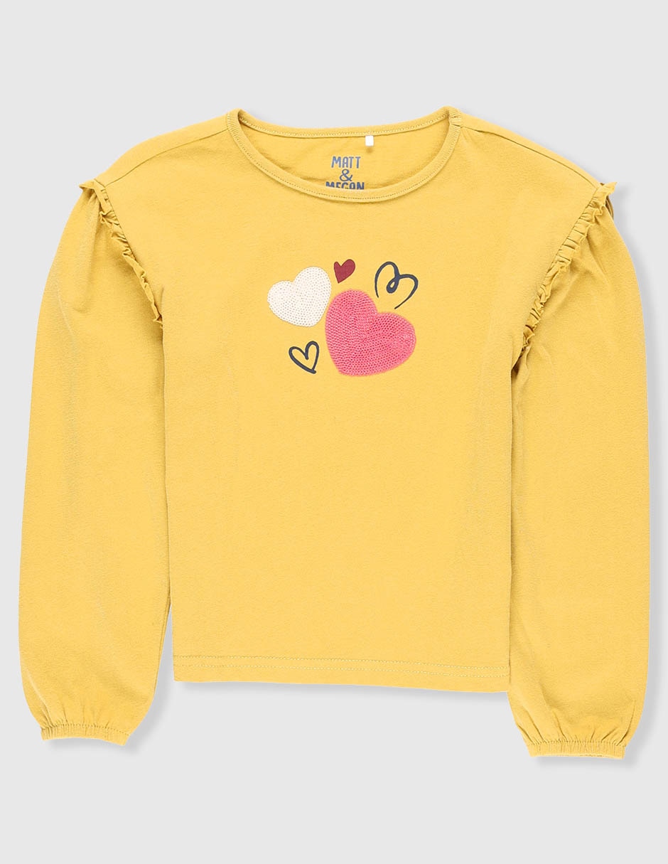 Playera manga larga para niña
