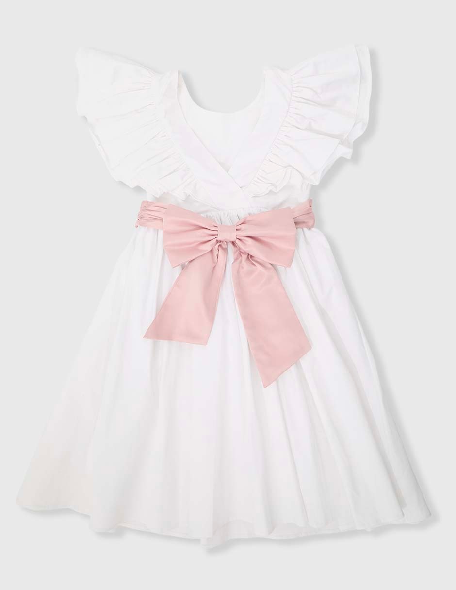 Vestido manga volantes para niña 2