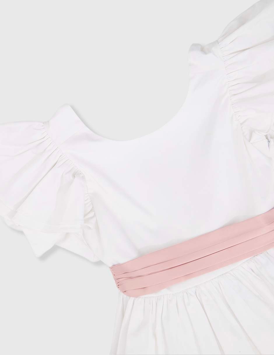 Vestido manga volantes para niña 3