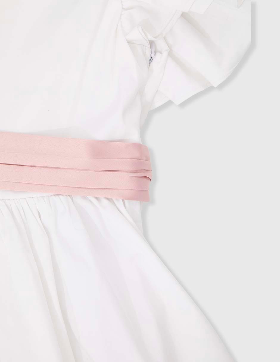 Vestido manga volantes para niña 4