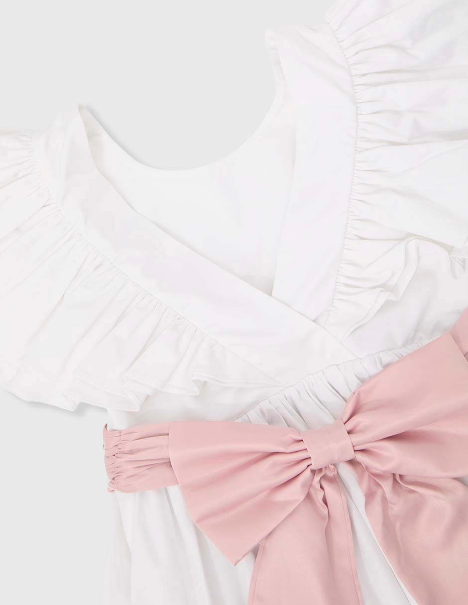 Vestido manga volantes para niña 5