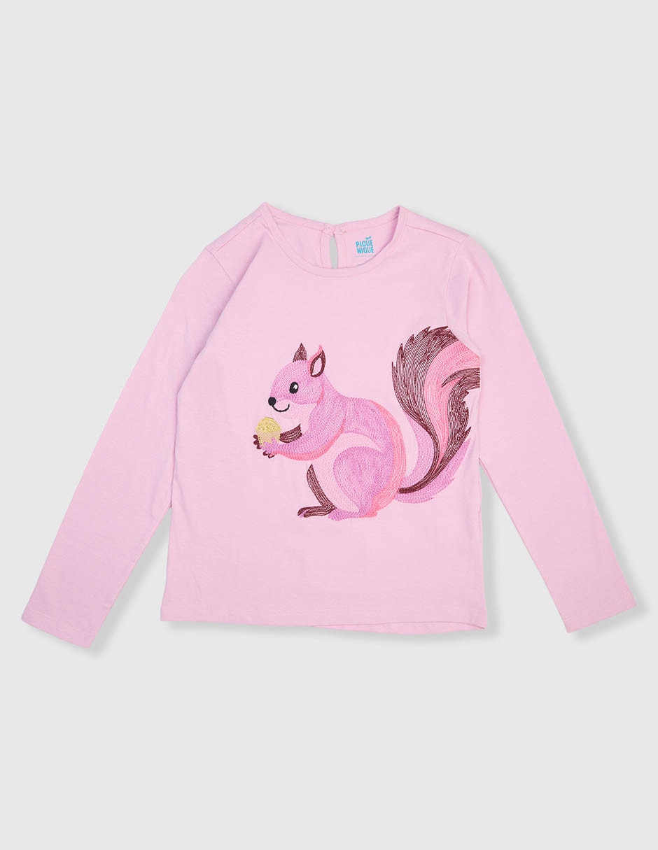 Playera manga corta para niña