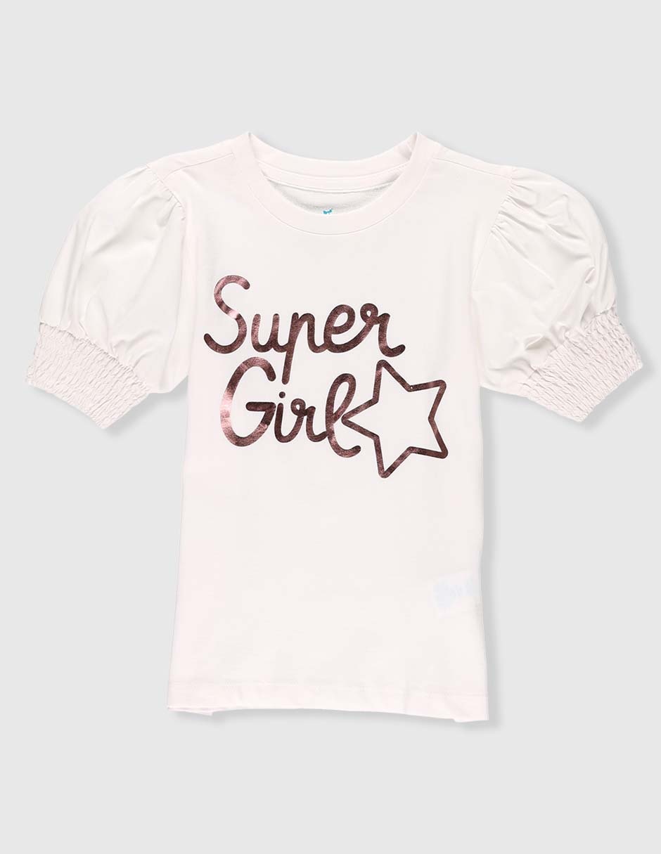 Playera manga corta para niña