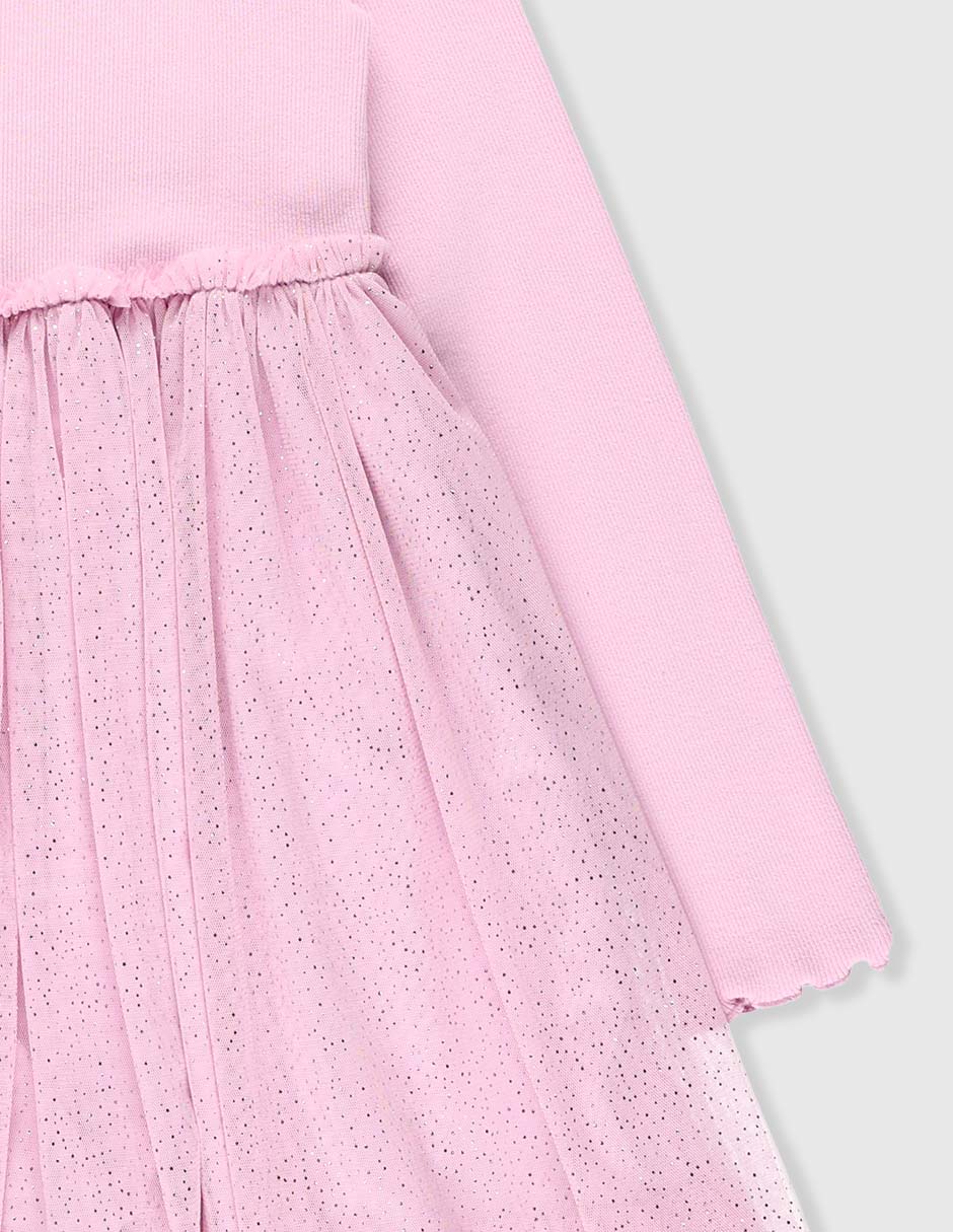Vestido manga regular para niña 5