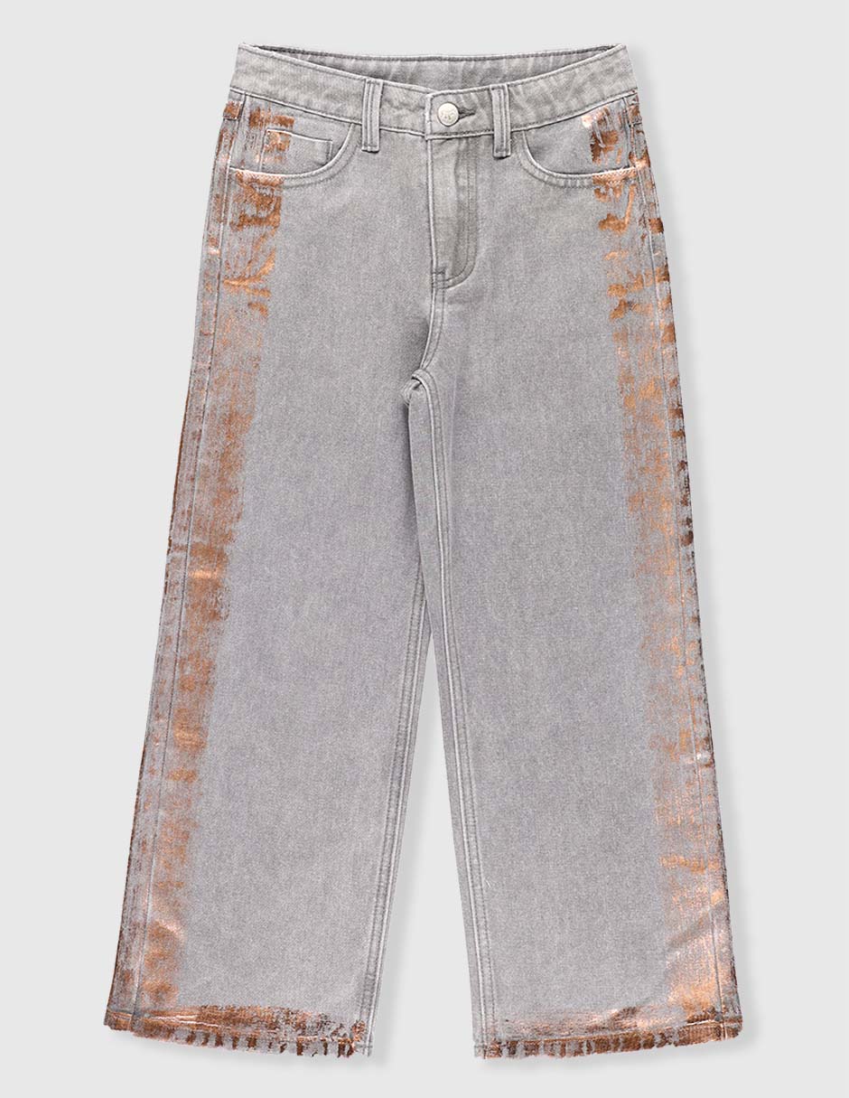 Jeans straight lavado obscuro para niña Jeans straight lavado obscuro para niña