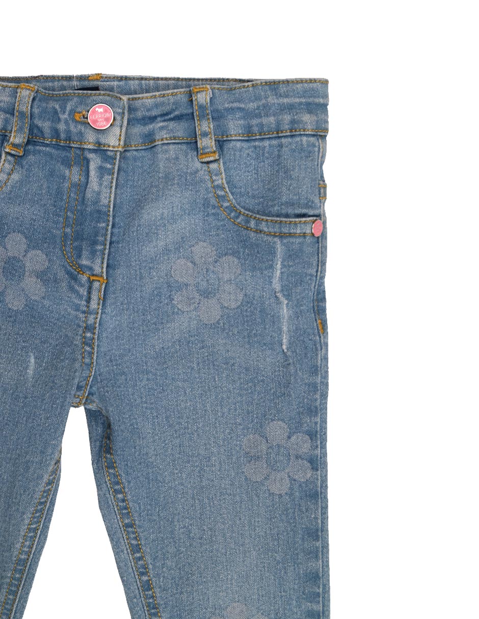 Jeans straight lavado medio para niña 2