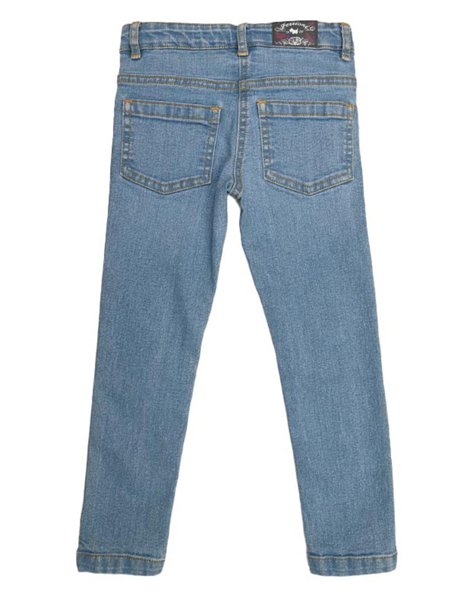 Jeans straight lavado medio para niña 3