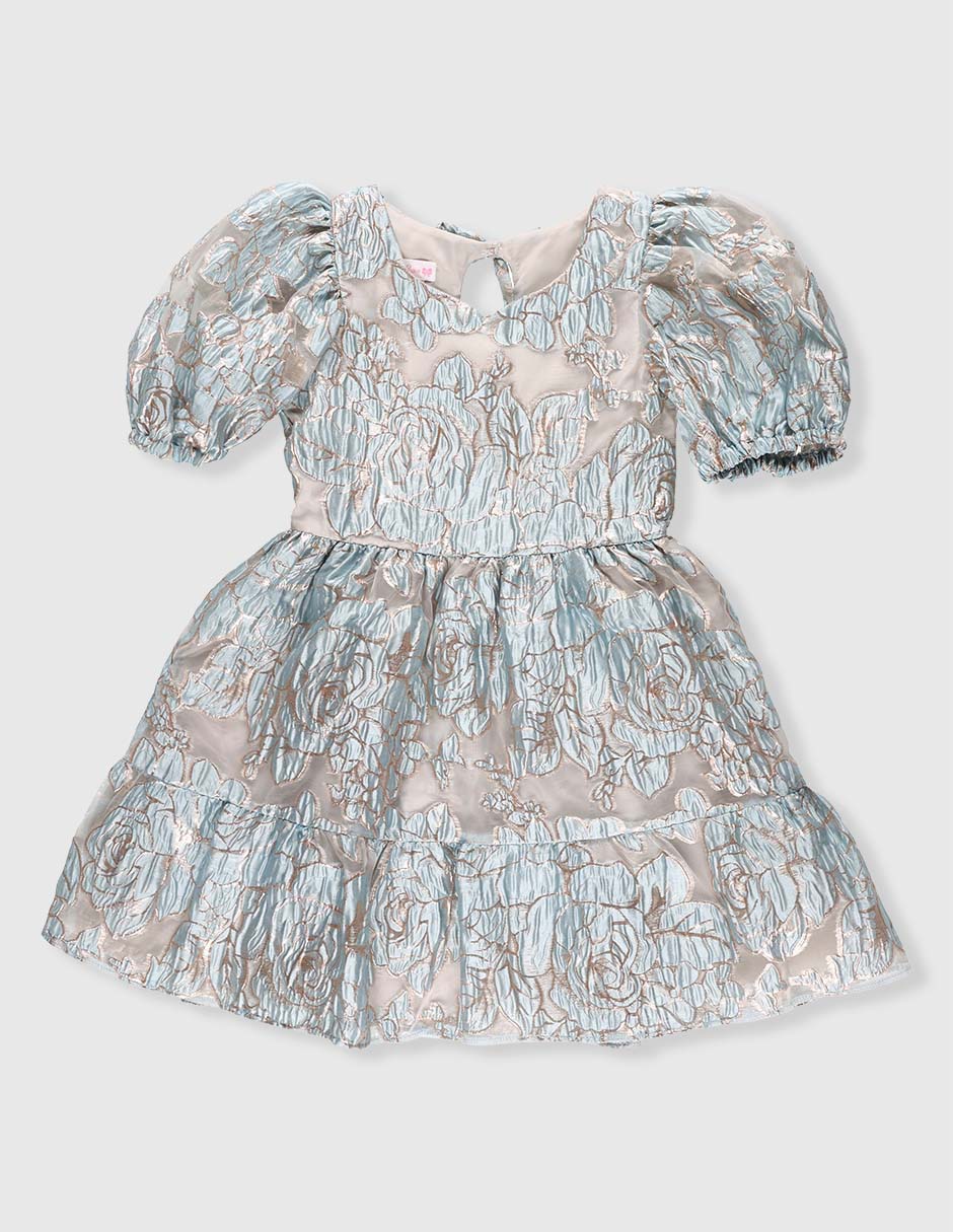 Vestido manga globo para niña