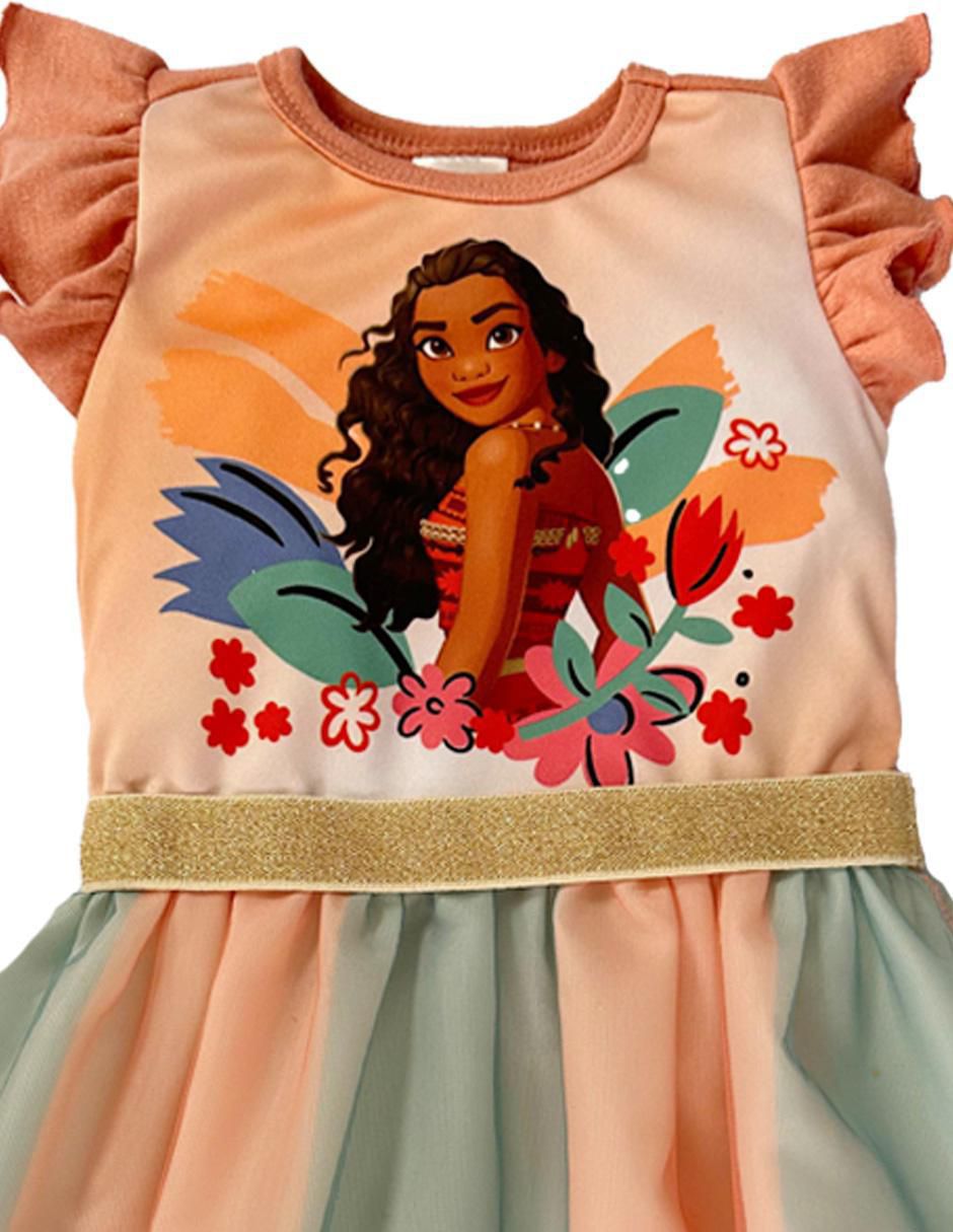Vestido Moana manga volantes para niña 2
