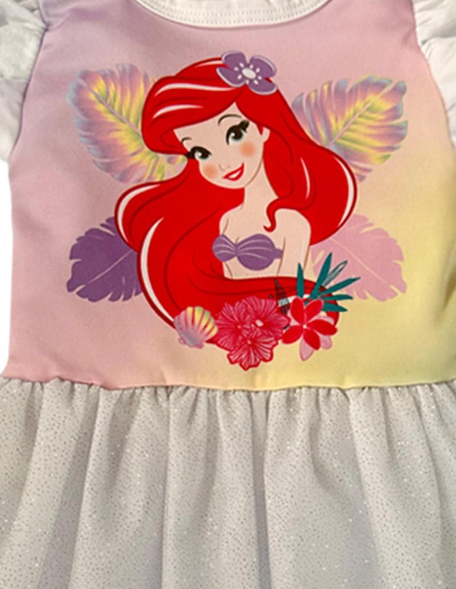Vestido Ariel manga volantes para niña 2